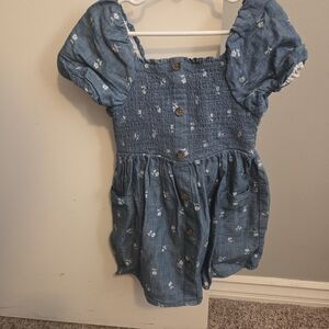 Cat & Jack Blue Floral Casual Dress 4T